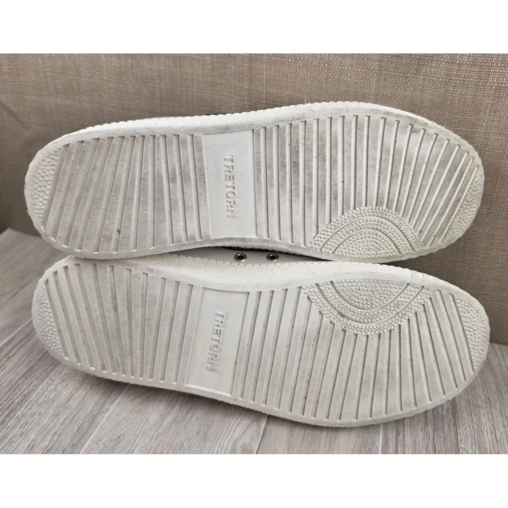 Tretorn Nylite 2 Plus Shoes Womens Sz 9.5M White Gold Casual Comfort Sneakers